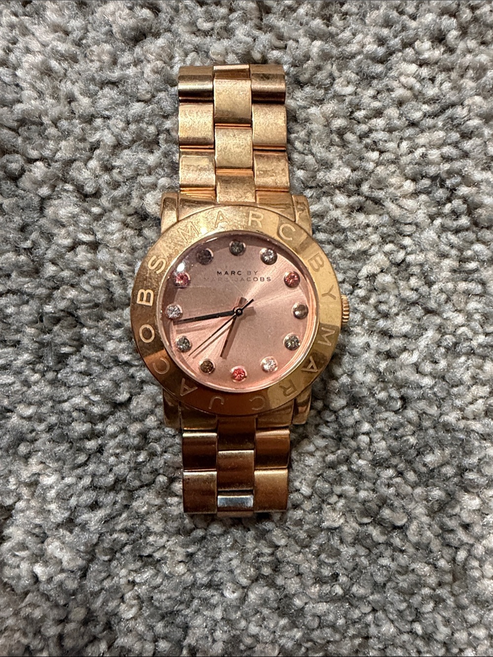 Marc by Marc Jacobs Rose-Gold Tone Bracelet Watch with Pink Dial